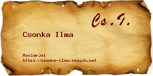 Csonka Ilma névjegykártya